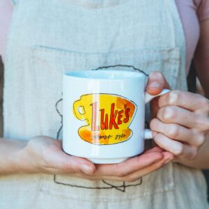 Gilmore Girls Luke's Diner Single Stackable Ceramic Mug | Coffee Cup For Espresso, Tea, Cocoa | Holds 13 Ounces