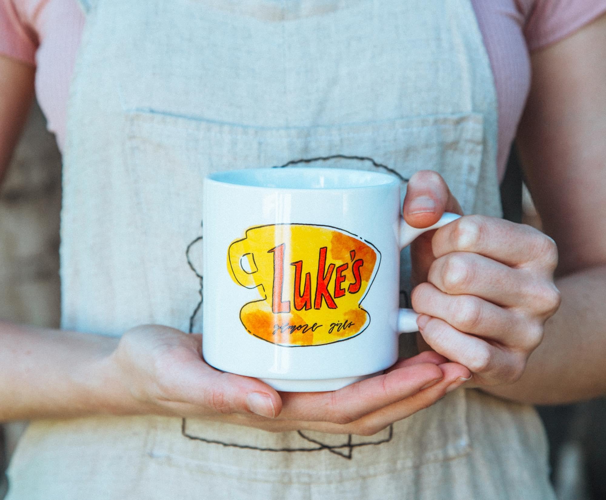 Gilmore Girls Luke's Diner Single Stackable Ceramic Mug | Coffee Cup For Espresso, Tea, Cocoa | Holds 13 Ounces