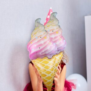 4pcs Ice Cream Balloon for Wedding Birthday Babyshower Theme Party Decoration 37Inch