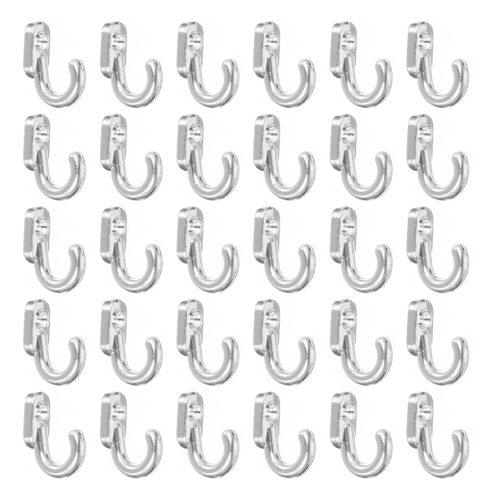 uxcell Wall Hooks, 30Pcs - Zinc Alloy Single Prong Vintage Clothes Hook, Hooks for Hanging Towel Coat Backpack Scarf Keys Hat Cup (Nickel,17mm)