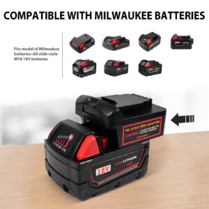 Battery Converter for Milwaukee to DeWalt Battery Adapter,Convert Milwaukee M18 18V Battery to DeWalt 20V Battery for DeWalt Tools Use