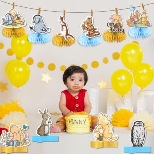 10pcs Classic Winnie Centerpieces Decorations, Oh Baby Table Decorations The Pooh Centerpieces for Cute Cartoon Baby Shower Party Decor