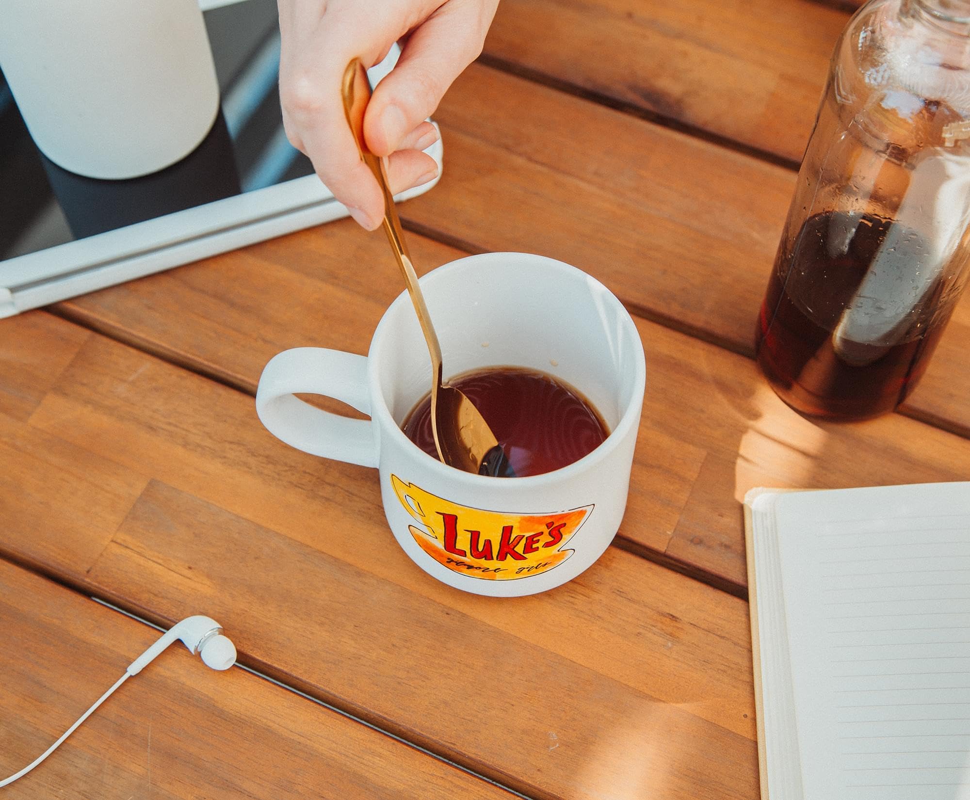 Gilmore Girls Luke's Diner Single Stackable Ceramic Mug | Coffee Cup For Espresso, Tea, Cocoa | Holds 13 Ounces