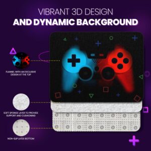 Mileandstore Gaming Rug for Boys Room with PS Controller Design Girls/Boys Bedroom Rug Gamer Room Rug | Size 24 x 36in | 3D Design