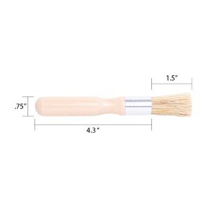 CFS Products Glue Brush for Bookbinding - Natural Bristle with Wood Handle - Round Wax Paint Brush Small Brush for Craft Projects, Painting, Padding Compound and More!