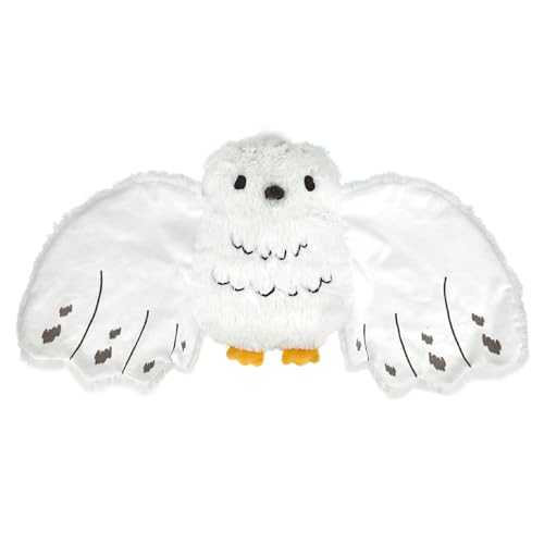 KIDS PREFERRED Harry Potter 9 Inch Tall 26 Inch Wingspan Hedwig Baby Lovey Security Blanket Snuggler Toy Snowy Owl Stuffed Animal for Newborn Infants and Babies