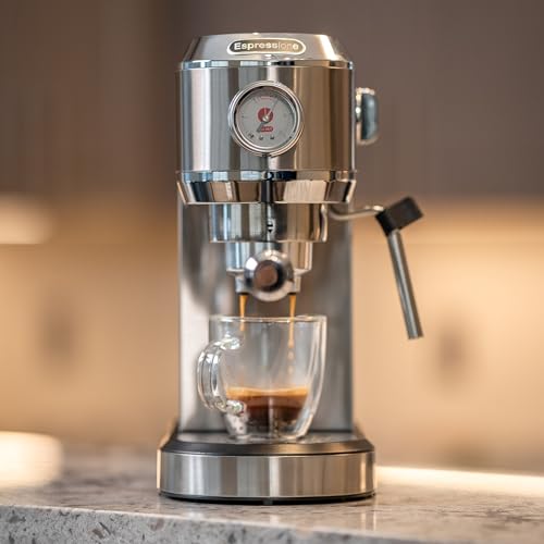 Espressione Flex 3-in-1 Espresso Maker, compatible with E.S.E. espresso pods, Nespresso® capsules and ground coffee, 20 Bar Italian Pump, Adjustable Temp Control, Fast Thermoblock Heating