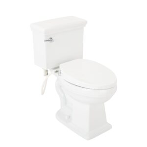 Signature Hardware 481684 Key West 1.28 GPF Two Piece Elongated Toilet - Bidet Seat Included, ADA Compliant