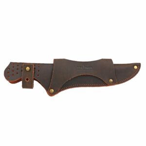 tourbon leather knife sheath with belt loop for horizontal vertical carry of fixed blade knife edc compact draw knife holster