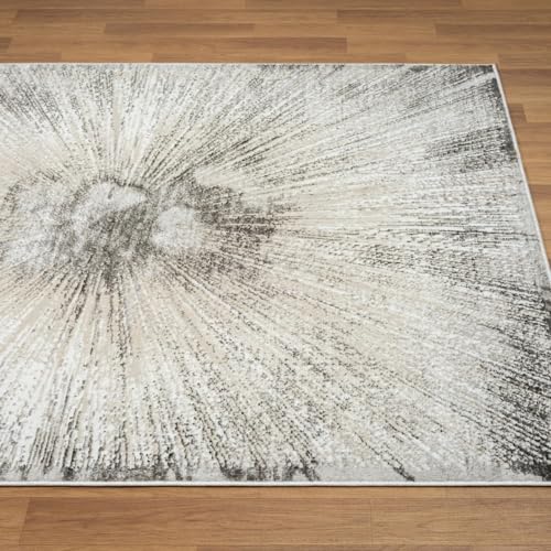 LUXE WEAVERS Abstract Spark Patterned Area Rug for Living Rooms,Gray,8'X10'