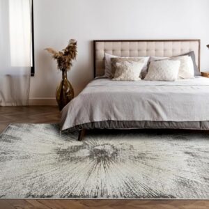 LUXE WEAVERS Abstract Spark Patterned Area Rug for Living Rooms,Gray,8'X10'