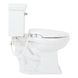 Signature Hardware 481684 Key West 1.28 GPF Two Piece Elongated Toilet - Bidet Seat Included, ADA Compliant