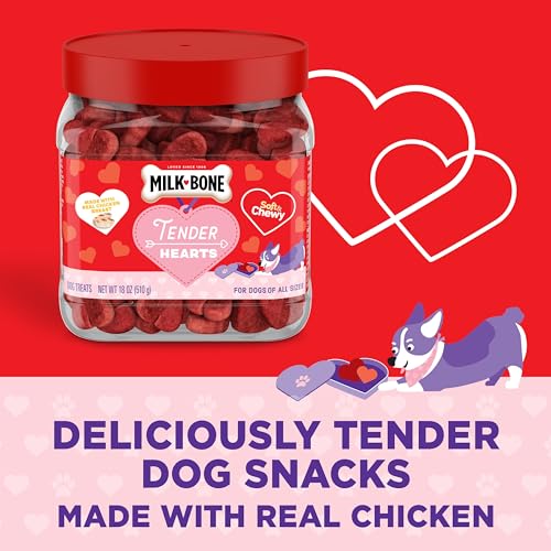 Milk-Bone Limited Edition Valentine's Tender Hearts Soft & Chewy Dog Treats, 18 Ounce