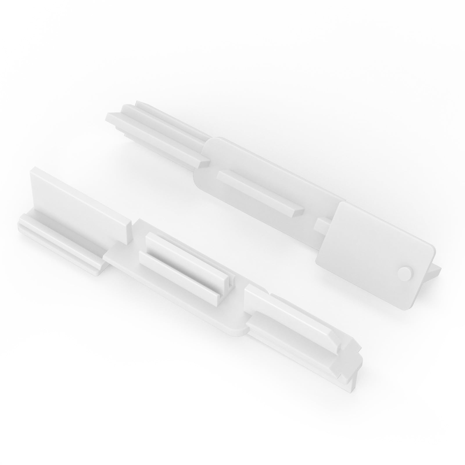 PalpitateC Sliding Shower Door Bottom Sill Guide fits for Sliding Shower Door Systems Shower Door Parts Bottom Guide for Glass Shower Door Track Guide White Nylon - 2 Pack