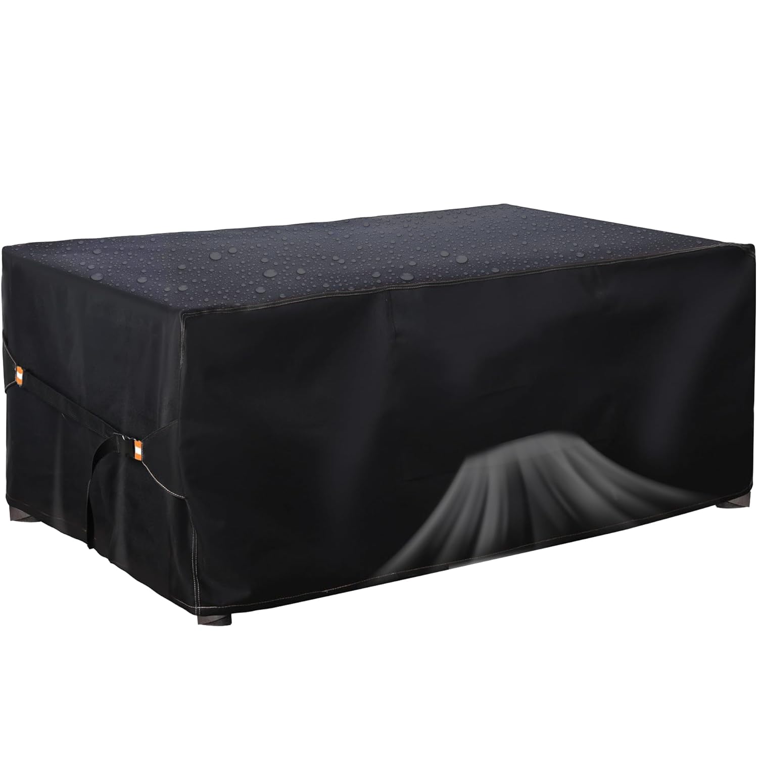 patio furniture covers Waterproof, Outdoor Sectional Couch Set Covers , Garden Dining Table Set Cover Weatherproof Outside Rectangular Heavy Duty 90" L x 65" W x 28" H Black