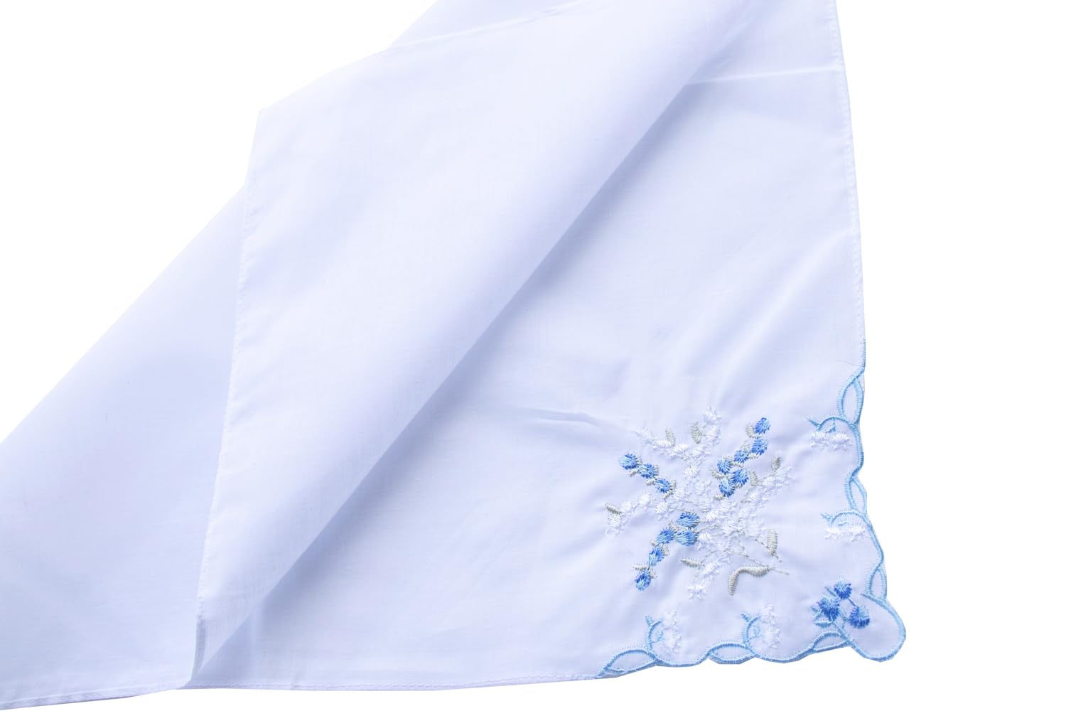 La closure Vintage Floral Cotton Embroidered Ladies Handkerchiefs Something in Bule