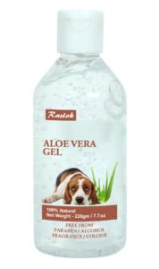 raslok aloe vera gel for dog (canine) 100% natural, hydrating skin & coat care – free from paraben, alcohol, fragrance & color – 220gm (7.7oz)