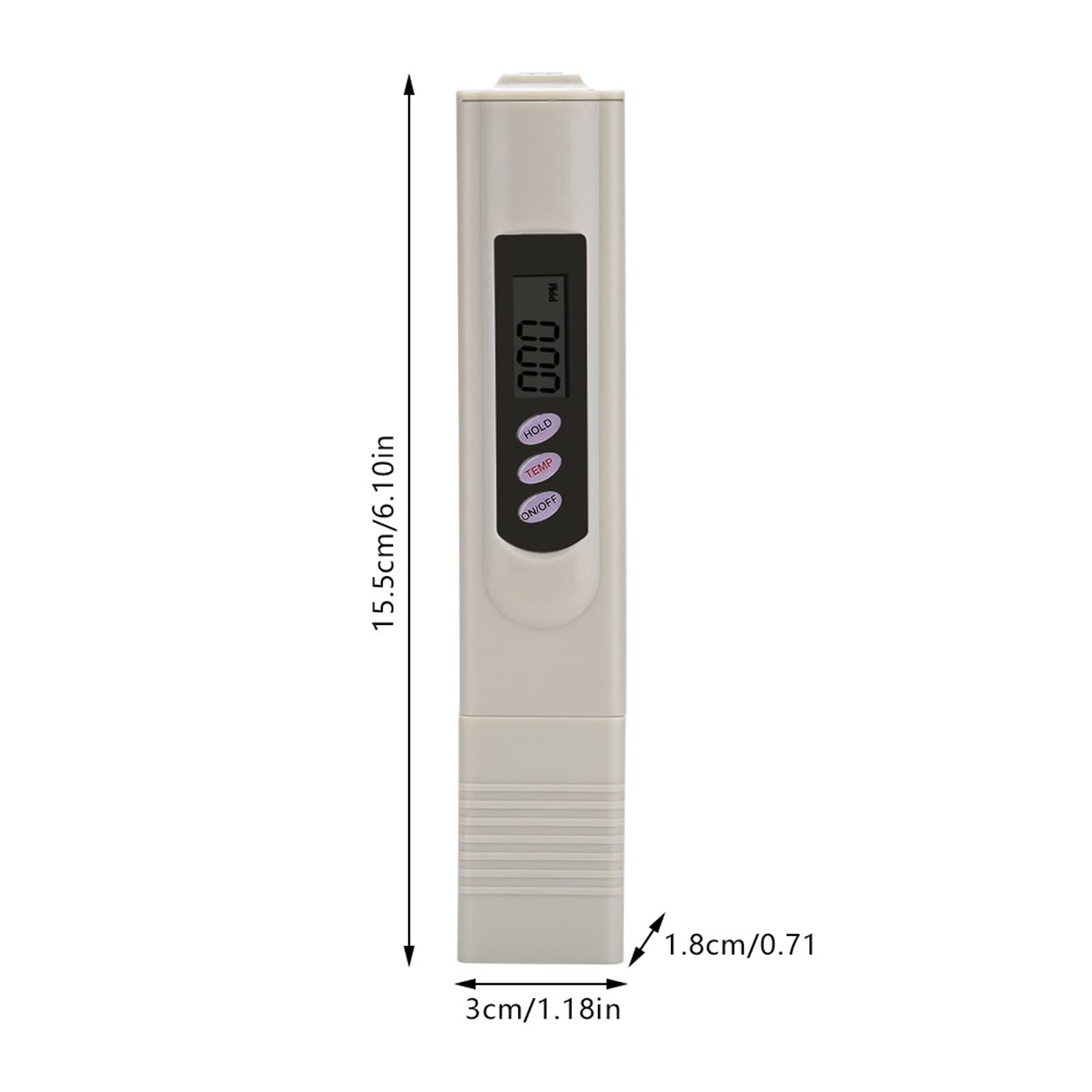 1Pc Digital Total Dissolved, PPM Meter Meter Solids Meter Pen Water Quality Purity TEMPPPM Testing with Automatic Power Off Function