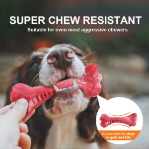 Dog Toy Perfect for Aggressive chewers, Beef Flavor, Dental Health Support, Safe & Non-Toxic, Exceptional Durability, Made of 100%-Natural Food-Grade Rubber and Beef Flavor.