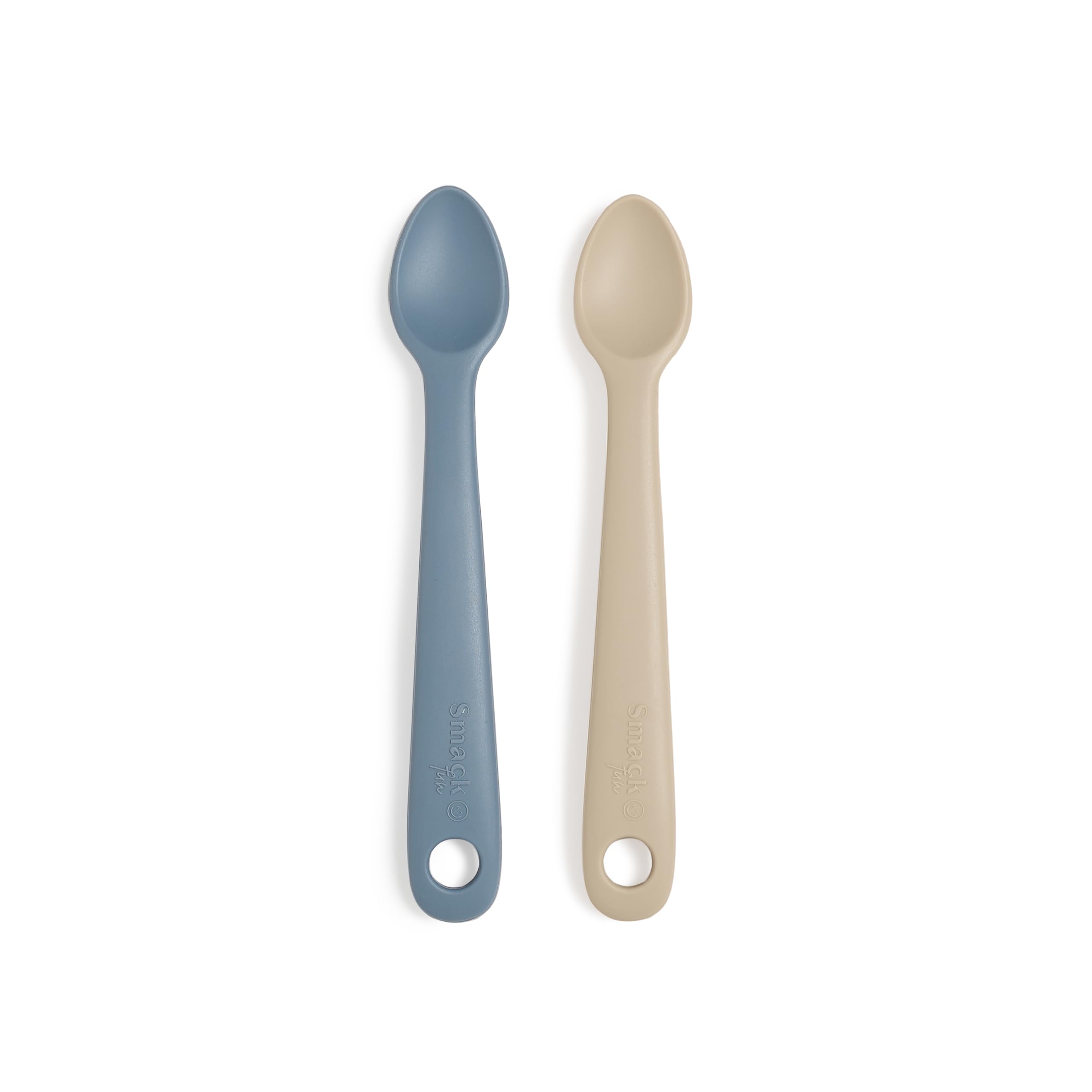 Smack Fun - Silicone Baby Feeding Spoons | 2 Pack (Tradewinds/Shifting Sand)