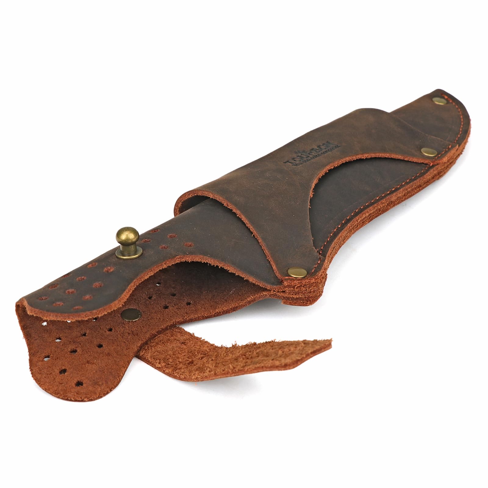 Tourbon Leather Knife Sheath with Belt Loop for Horizontal Vertical Carry of Fixed Blade Knife EDC Compact Draw Knife Holster