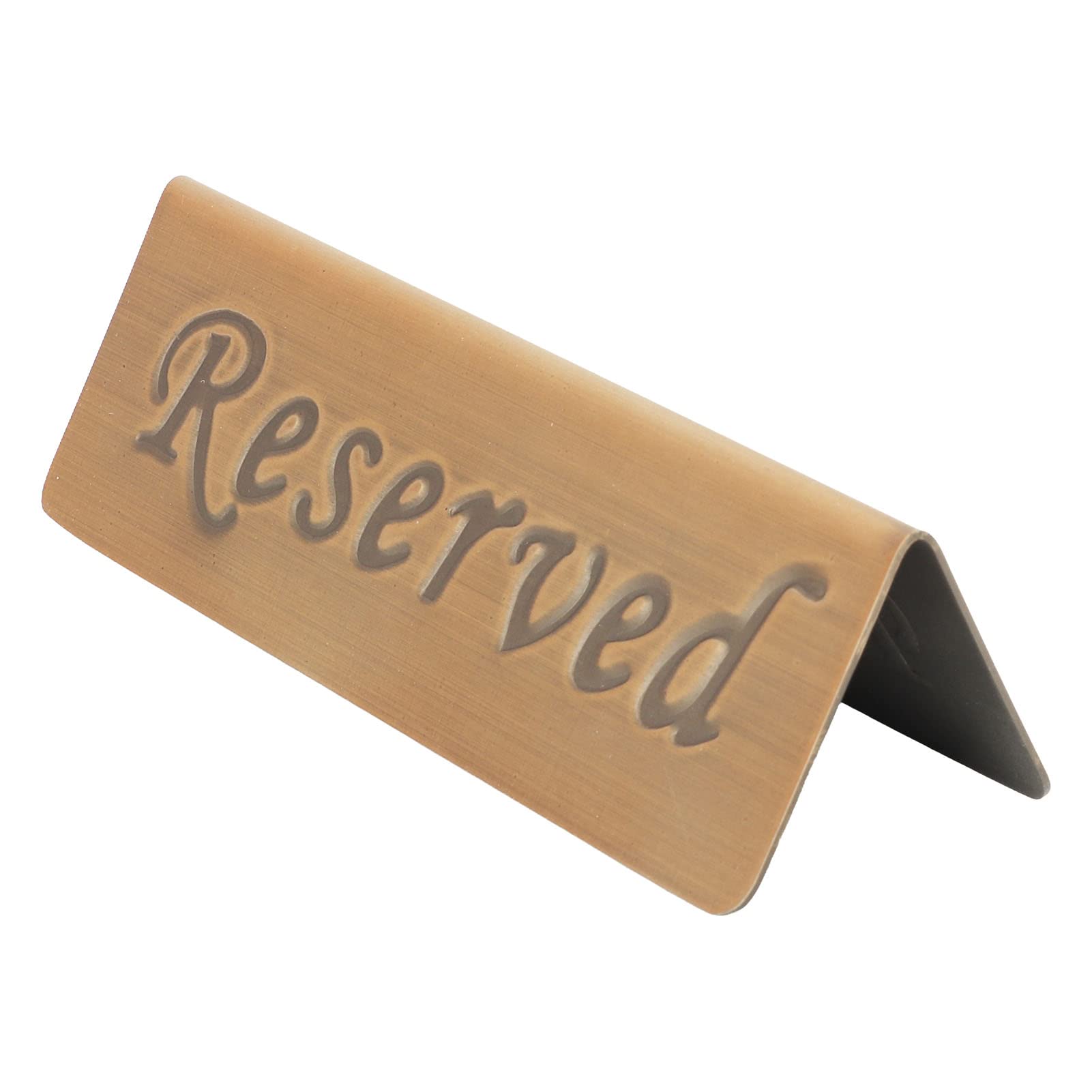 Reserved Sign, Wedding Reserved Signs Golden Metal Table Top Reserved Sign for Restaurants Double Sided Reserved Table Signs for Event Table Tent Card