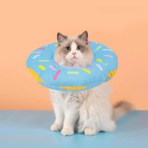 yueton 1PCS Anti-bite Cat Collar Pet Recovery Collar Cat Cone Adjustable Cat Cone Collar Protective Cat Donut Collar Cat Anti-Lick Collars Pet Surgery Neck Pillow Elizabethan for Small Cat and Dog