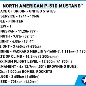 COBI Historical Collection North American P-51D Mustang Aircraft