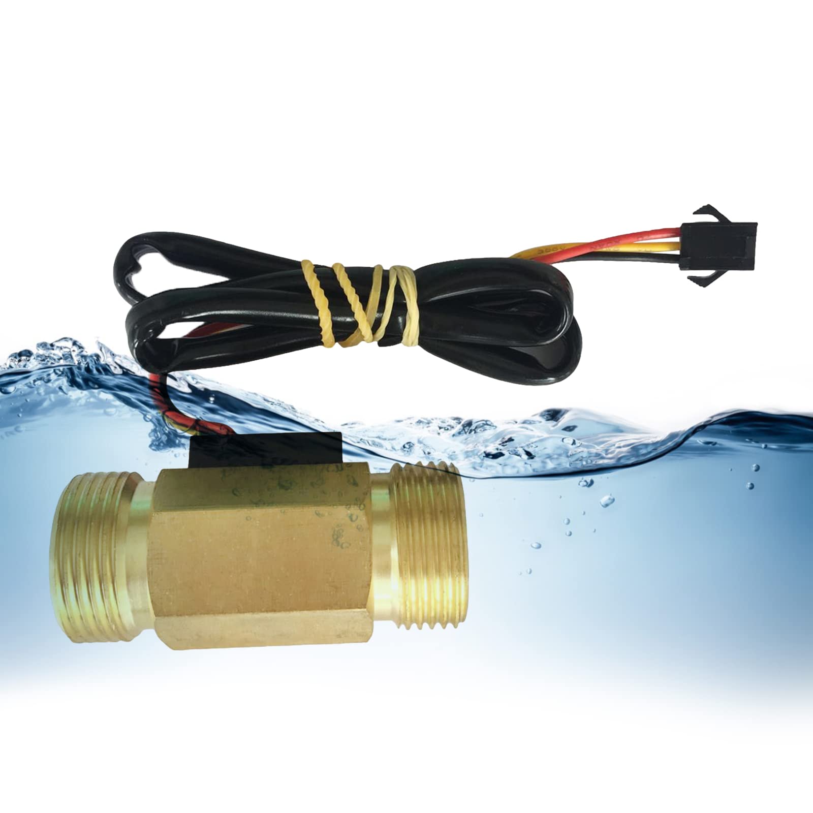 4 Water Flow Sensor Food-Grade Switches Effect Flowmeter Fluid Meter Counter 1-30L/min Water Flow Sensor 3/4 Npt