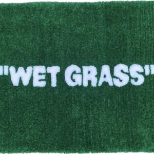 LUXAPE Wet Grass Rug - Tufted Hypebeast Rug - Handmade & Premium - 32 * 20in (80 * 50cm) - Hypebeast Room Decor - Off White Rug - Aesthetic Bape Rug - Luxape Rug