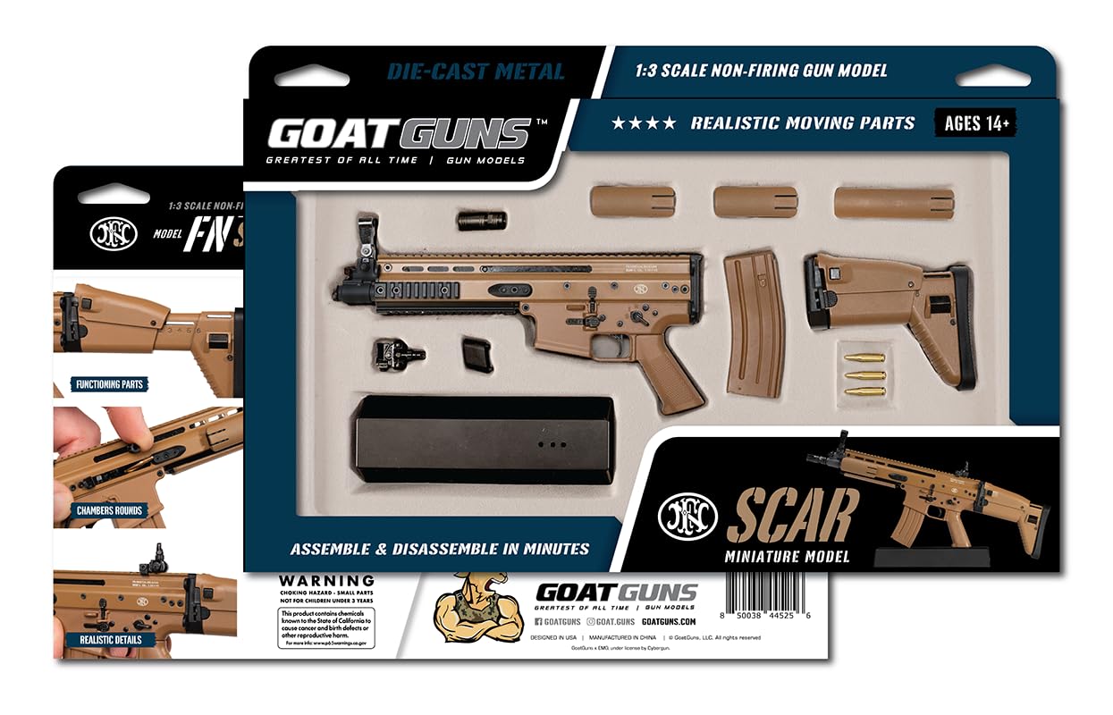 GoatGuns FN Scar Model | Officially Licensed | 1:3 Scale Diecast Metal Build Kit