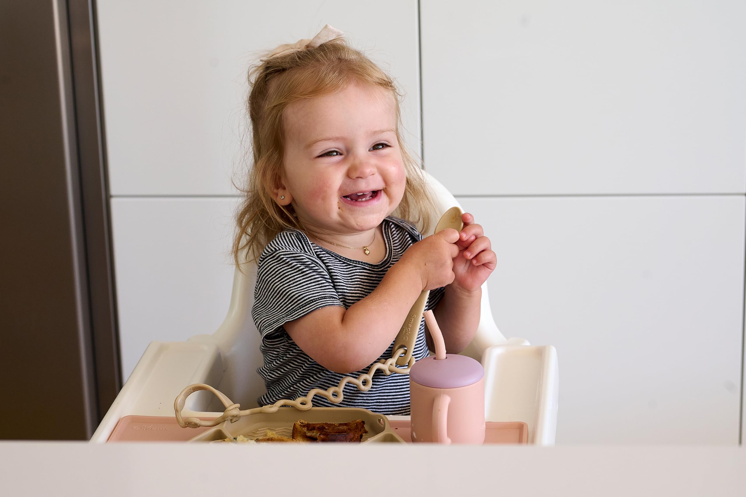 Smack Fun - Silicone Baby Feeding Spoons | 2 Pack (Tradewinds/Shifting Sand)