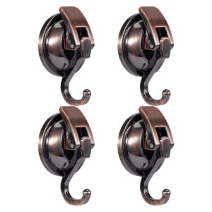 ulafbwur suction cup hook 4pcs hooks shower heavy duty vacuum reusable punch-free window glass bronze coffee