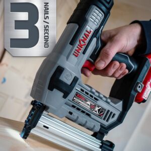 Electric Nail Gun, LINKNAL Cordless Brad Nailer Battery Powered,18 Gauge, 2×20V MAX Li-ion Batteries, Charger and 1000 Nails Included (L820-BN)