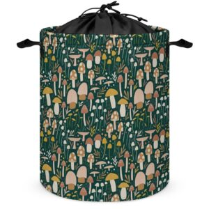 woodland mushroom meadow laundry basket with lid collapsible large drawstring clothes hamper storage with handle