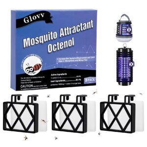 3 lures mosquito attractant bait refill cartridge with hanging hook for bug zappers, fruit fly traps for indoors outdoor to trap and increase catch rates