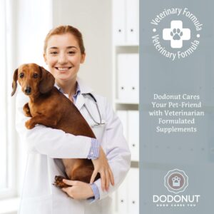 Dodonut NaturaFlora Prebiotic&Probiotic Supplement for Dogs, Digestion and Immunity Health Support, 60 Chewable Count