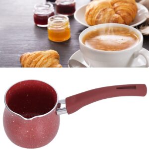 Mini Butter Warmer Pan, Butter Pot, Dansk Butter Warmer, dansk cookware, Single Handle Coffee Warmer Boiling Pot Mini Milk Pan Aluminum Alloy Non Stick Anti Scalding for Cooking(Red)