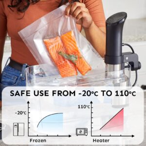 Cloudslucky Vacuum Sealer Bags for Food Pint 6"x10" 100 Pcs Seal a Meal Bag, Food Saver Bags Sous Vide Bags Pre-cut Thick BPA-Free Textured Heavy Duty Vacuum Seal, Meat Cheese Dry Goods