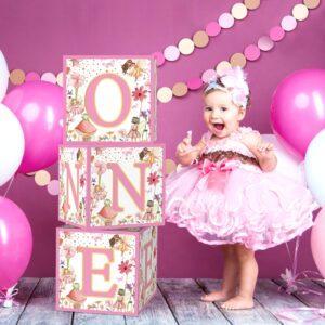 My Fairy First Birthday Decorations Balloons Box, 3pcs Baby Boxes with Letters, Fairy 1st Birthday Decorations Balloons Boxes for Girl Baby Showers Anniversary Party Backdrop, Photography Props