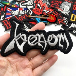 36PCS Heavy Metal Rock Music Patches Iron on Rock Music Badges Hippie Punk Stickers for Clothes (E)