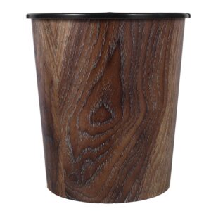 COHEALI Wood Trash Can Wastebasket Simulation Wood Small Garbage Can Waste Basket Recycling Bin Container for Bedroom, Bathroom, Kitchen, Office 7L