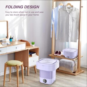 Portable Washing Machine, Mini Washing Machine Turbine Wash, 10L Mini Portable Washer for Underwear, Sock, Baby Clothes, Travel, Camping, Dorm, RV, Home Foldable Small Portable Laundry Machine