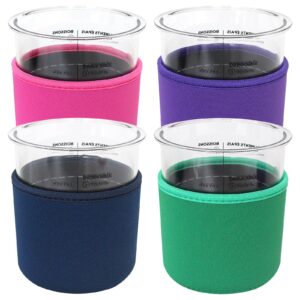 xumbtvs reusable ice cream sleeve, 4 pcs neoprene insulated sleeves for ninja creami deluxe pints, compatible with nc501, nc500 series deluxe ice cream maker containers, only sleeve(colorful,24oz)