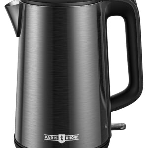 Electric Kettle Stainless Steel, Paris Rhône 1.7 Liter Cordless Hot Water Boiler Electric Tea Kettle BPA-Free, Electric Kettle For Boiling Water Auto Shut Off & Boil-Dry Protection