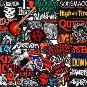 36pcs heavy metal rock music patches iron on rock music badges hippie punk stickers for clothes (e)