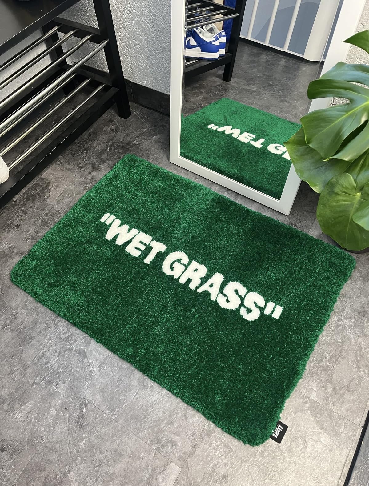 LUXAPE Wet Grass Rug - Tufted Hypebeast Rug - Handmade & Premium - 32 * 20in (80 * 50cm) - Hypebeast Room Decor - Off White Rug - Aesthetic Bape Rug - Luxape Rug