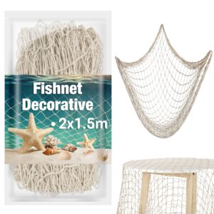 sukh fish net decorations 1.5x2m - fish net decorations decorative netting nautical fishnet table runner nets netting fishnet ocean party decor decoration decorative fishing rope netting decorations