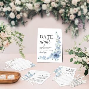 Date Night Game Sign and 50 Date Night Cards Bridal Shower Bachelorette Games Supplies Bridal Shower Favors Rustic Bridal Shower Wedding Decorations-DNC06