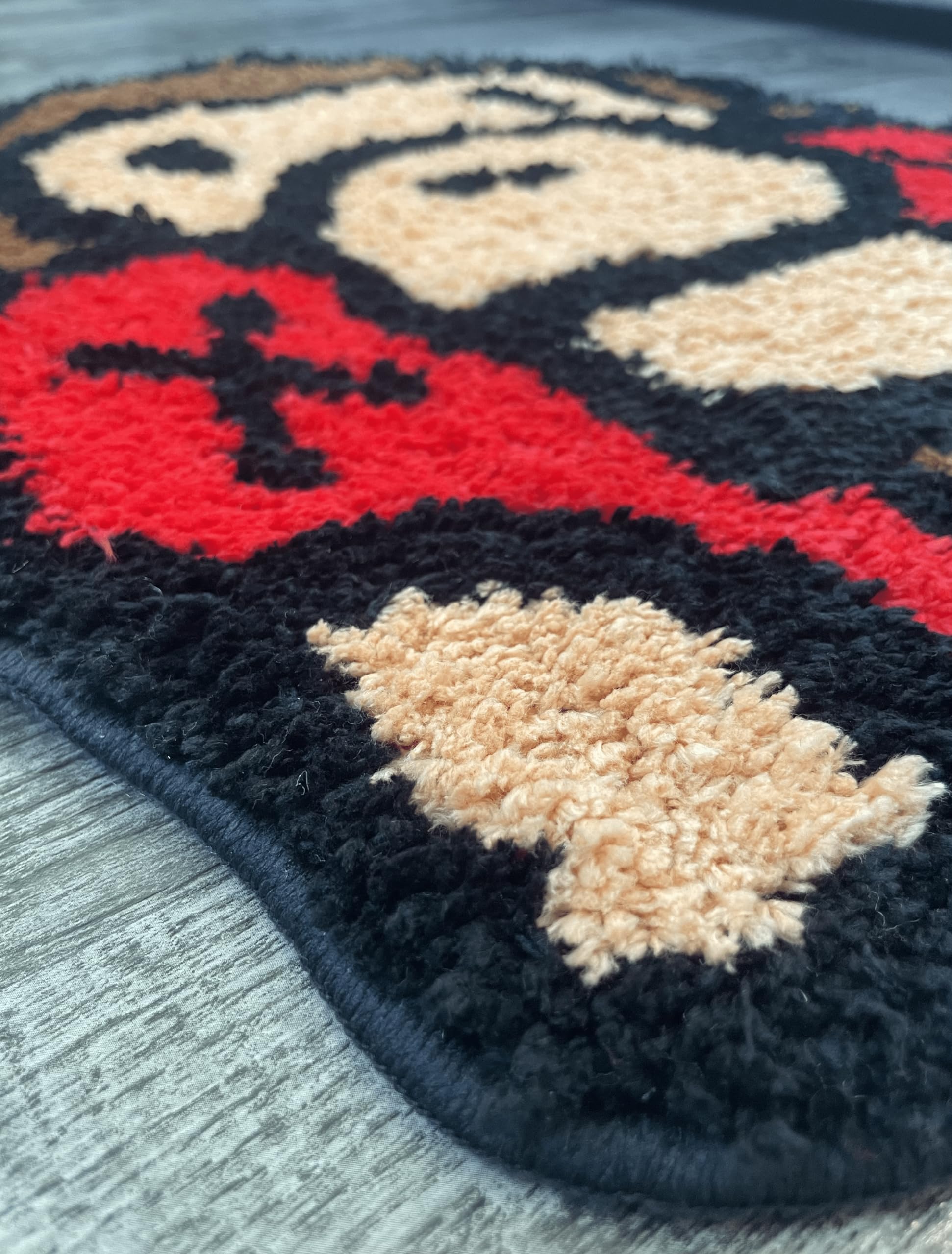 LUXAPE Baby Milo BAPE Rug - X Kawed rug - Handmade & Premium- 30in W * 20in L (75 * 50cm) - Hypebeast Rug - Anime Rug - Preppy Decor - Bape Decor - A Bathing APE - Luxape Rug (Baby Milo)